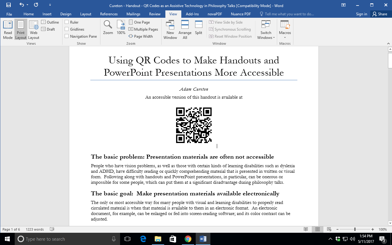 Using QR Codes To Make Presentation Materials More Accessible Society 